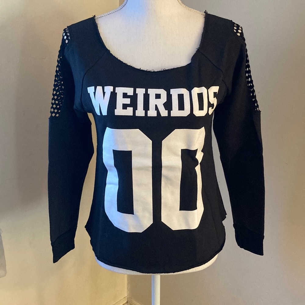 WEIRDOS Scoop Neck with Fishnet Shoulders